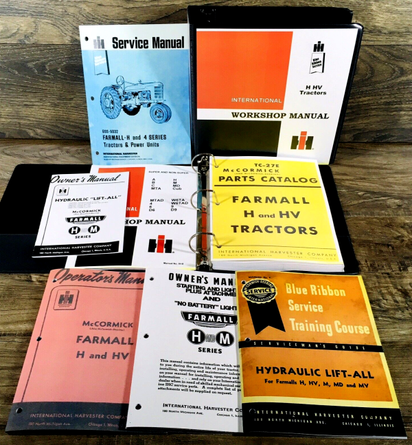 IH Farmall H HV Tractor Service Parts Operators Manuals Owners Shop Repair Books