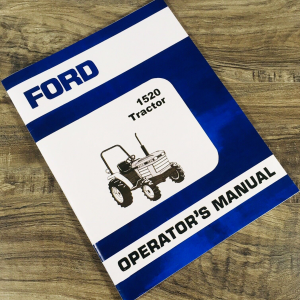 Ford 1520 Tractor Operators Manual Owners Book Maintenance Adjustments Lube