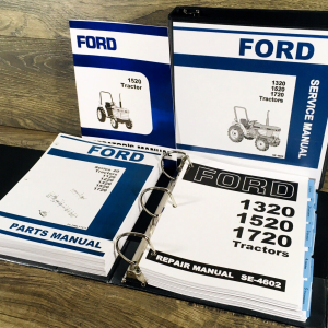 Ford 1520 Tractor Service Parts Operators Manual Owners Repair Shop Set Workshop