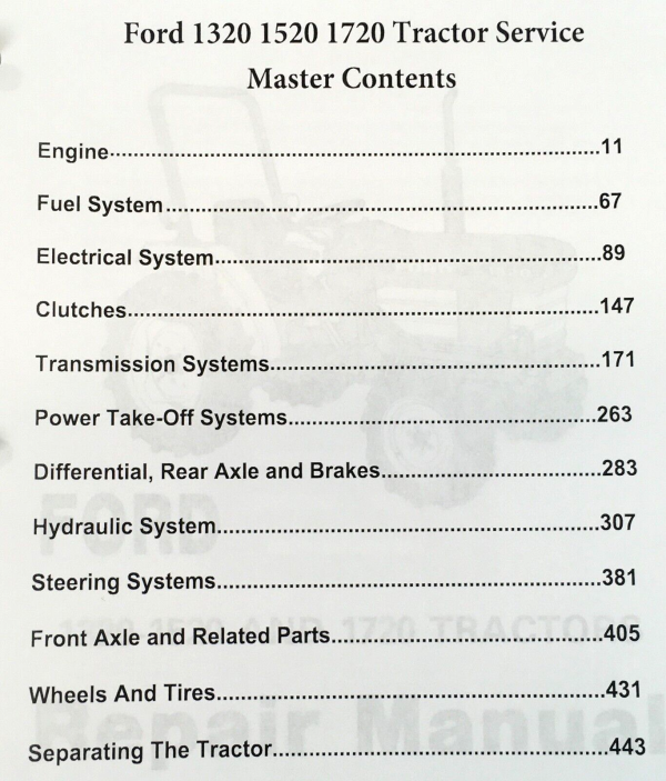 Ford 1520 Tractor Service Parts Operators Manual Owners Repair Shop Set Workshop - Image 3