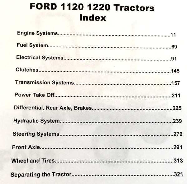 Ford 1120 Tractor Service Parts Operators Manual Owners Repair Shop Set Workshop - Image 3