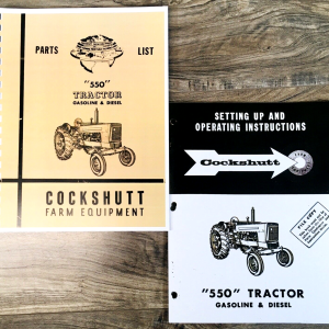 Cockshutt 550 Tractor Parts Operators Manual Set Owners Catalog Assembly Book