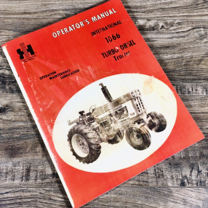 Farmall International 1066 Turbo Diesel Tractor Operators Manual Owners Book