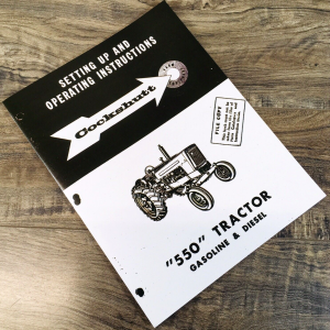 Cockshutt 550 Tractor Operators Manual Owners Book Maintenance Adjustments Lube