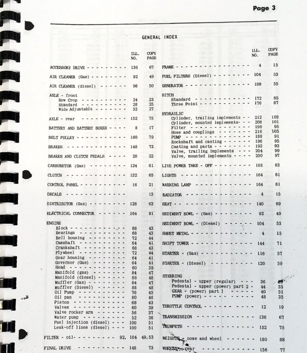 Cockshutt 550 Tractor Parts Manual Catalog Assembly Schematics Exploded Views - Image 2