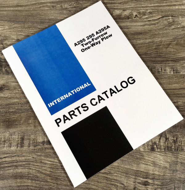 Farmall International 295 A295 A295A Moldboard Plow Parts Manual Catalog Book