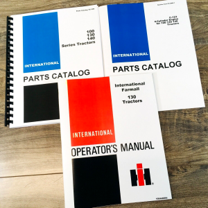 Farmall International 130 Tractor Parts Operators Manual Set Catalog Owners Book