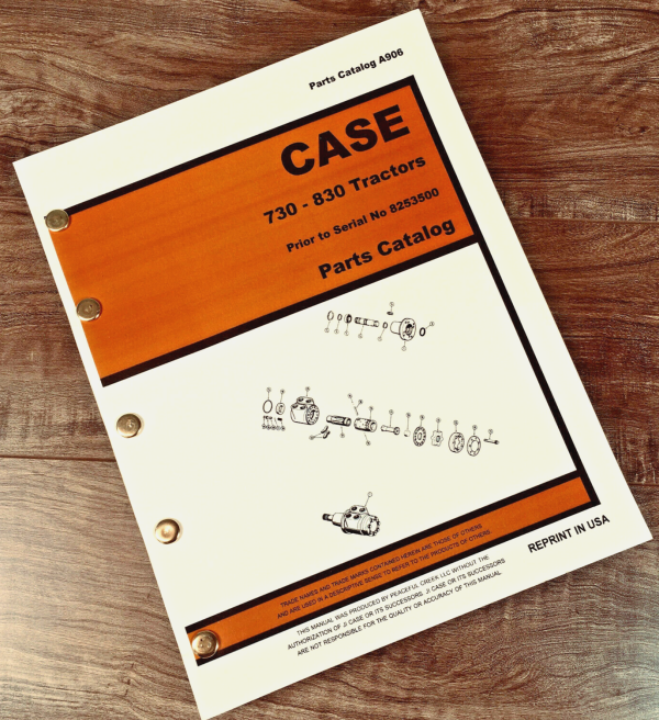 Case 734 744 Grove Tractor Parts Manual Catalog SN Prior To 8253500 Schematics