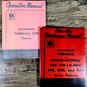 Farmall International Cub and Lo-Boy Tractor Operators Manual Set Maintenance