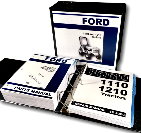 Ford 1110 1210 Tractor Service Parts Manual Repair Shop Set Workshop Catalog