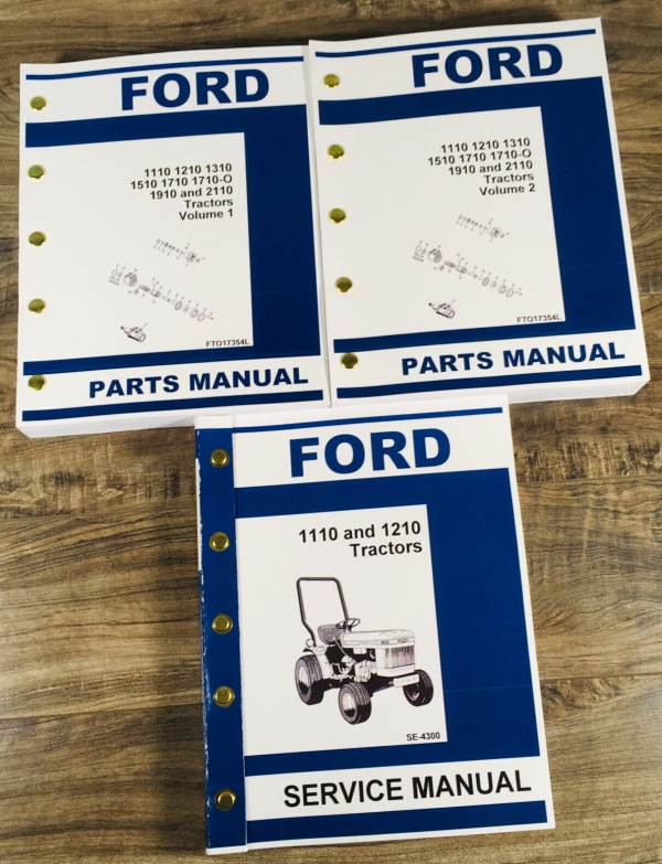 Ford 1110 1210 Tractor Service Parts Manual Repair Shop Set Workshop Catalog