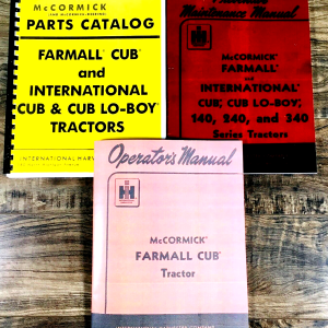 Farmall International Cub Lo-Boy Tractor Parts Operators Manual Set Catalog Book