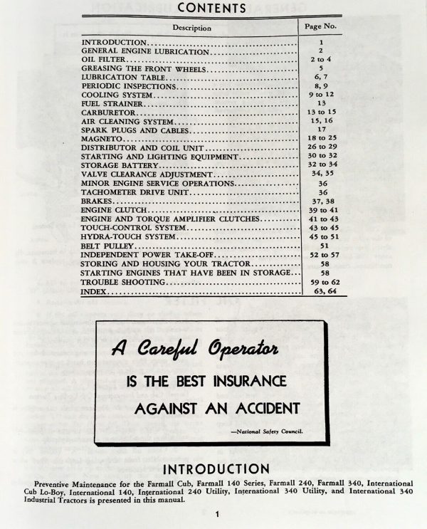 Farmall International Cub Lo-Boy Tractor Parts Operators Manual Set Catalog Book - Image 4