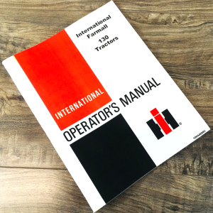 Farmall International 130 Tractor Operators Manual Owners Book Maintenance Book