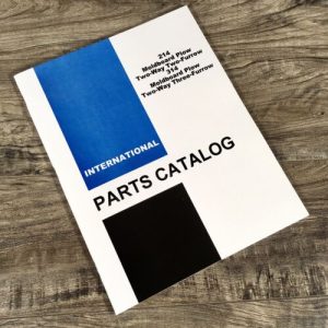 Farmall International 214 314 Moldboard Plow Parts Manual Catalog Book Assembly