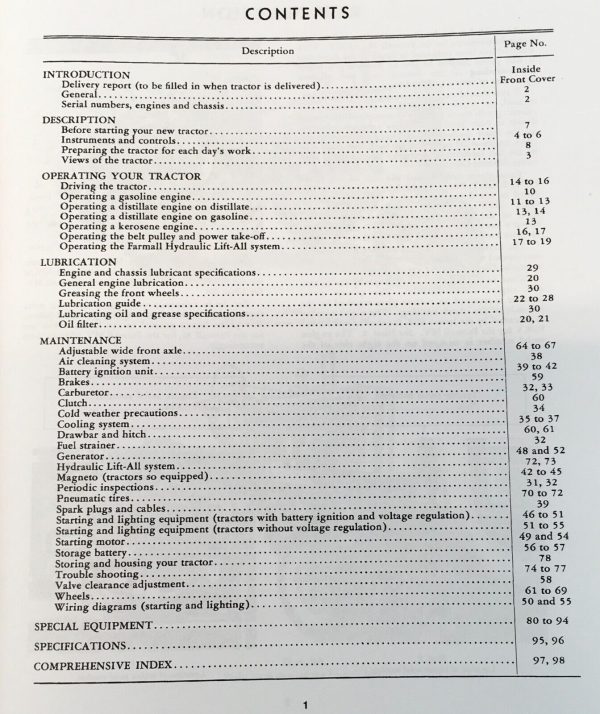 Farmall International MD MDV Tractor Service Parts Operators Manual Set Of 5 - Image 2