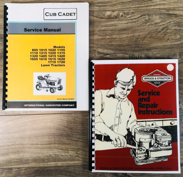 Cub Cadet 805 1015 1020 1105 1110 Lawn Garden Tractor Service Repair Manual Set
