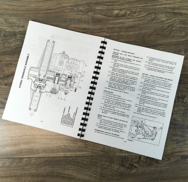 Cub Cadet 805 1015 1020 1105 1110 Lawn Garden Tractor Service Repair Manual Set - Image 12