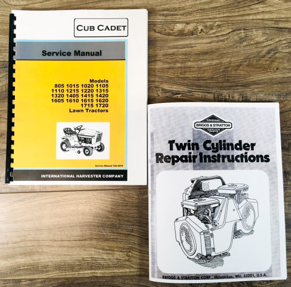 Cub Cadet 1605 1610 Lawn Garden Tractor Service Manual Set Repair Shop Book