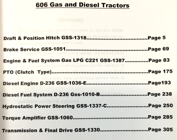 Farmall International 606 Diesel Tractor Service Parts Operators Manual Set D236 - Image 2