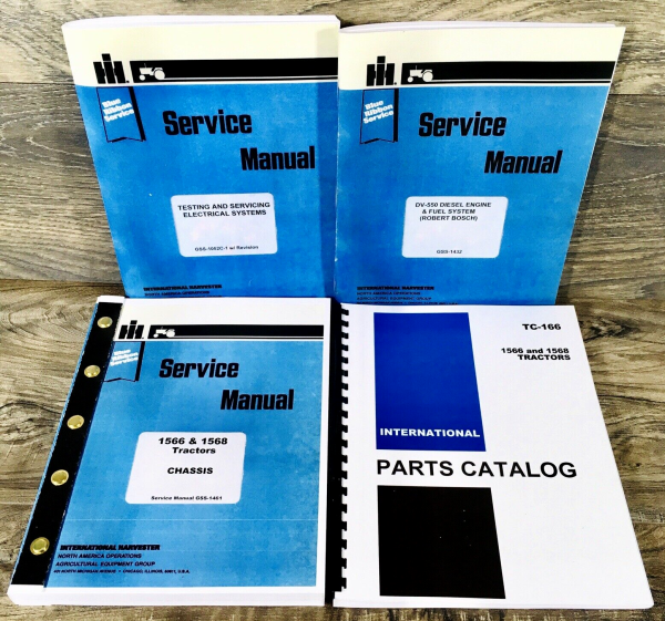 Farmall International 1568 Tractor Service Parts Manual Set Workshop Book DV550