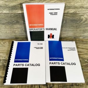 Farmall International 1566 Tractor Parts Operators Manual Set Catalog DT-436