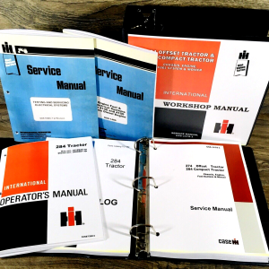 Farmall International 284 Tractor Service Parts Operators Manual Set Repair Shop