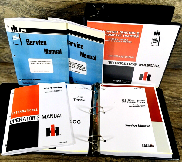 Farmall International 284 Tractor Service Parts Operators Manual Set Repair Shop