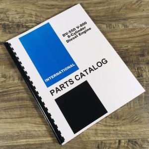 Farmall International 8 Cyl. DV-550 Engine For 1468 1568 Tractor Parts Manual