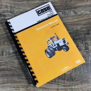 Case 970 Tractor Operators Manual Owners Book Maintenance PIN Prior to 8675001