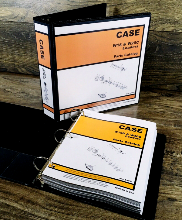 Case W18B W20C Wheel Loaders Parts Manual Catalog Book Assembly Schematic Views