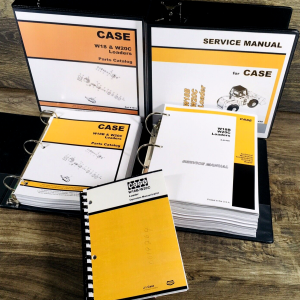 Case W18B W20C Wheel Loader Service Manual Parts Catalog Operators Owners Set