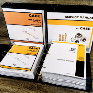 Case W18B W20C Wheel Loader Service Manual Parts Catalog Set Repair Shop Book