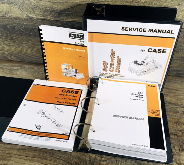Case 850 Crawler Dozer Loader Service Manual Set Parts Operator Prior To 7073469