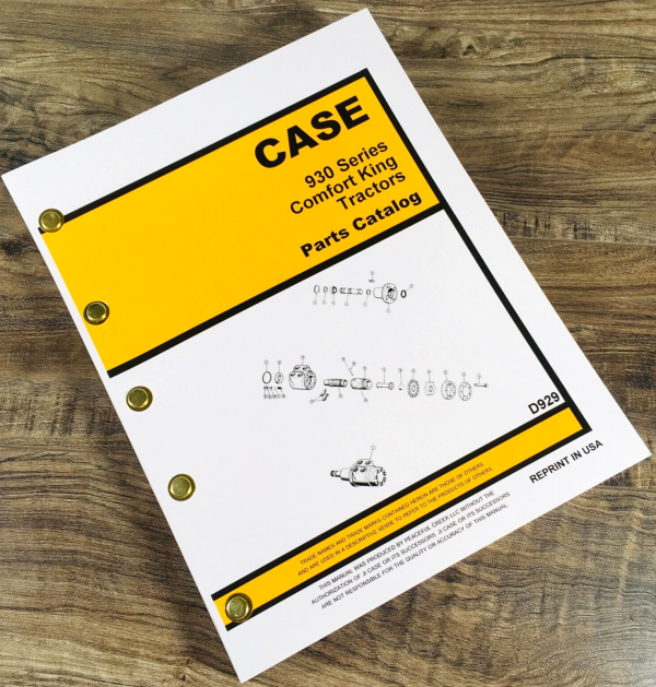 Case 930 Series 931 941 Comfort King Draft-O-Matic Tractor Parts Manual Catalog