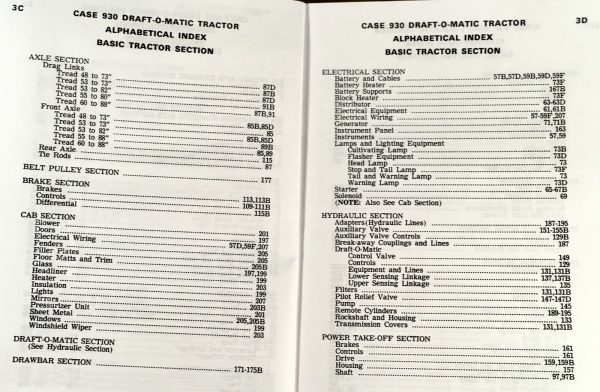 Case 930 Series 931 941 Comfort King Draft-O-Matic Tractor Parts Manual Catalog - Image 4