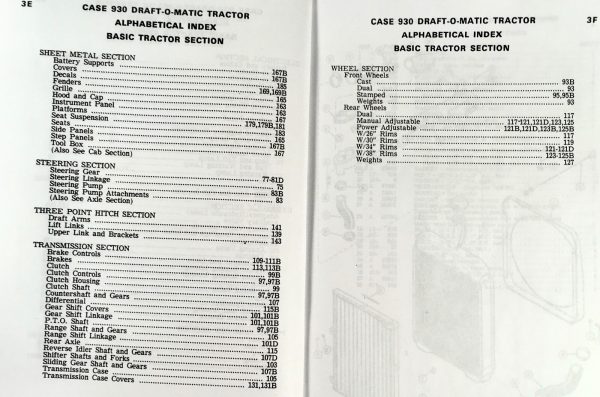 Case 930 Series 931 941 Comfort King Draft-O-Matic Tractor Parts Manual Catalog - Image 5