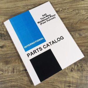 Farmall International 642 Moldboard Plow Four Furrow Parts Manual Catalog Book