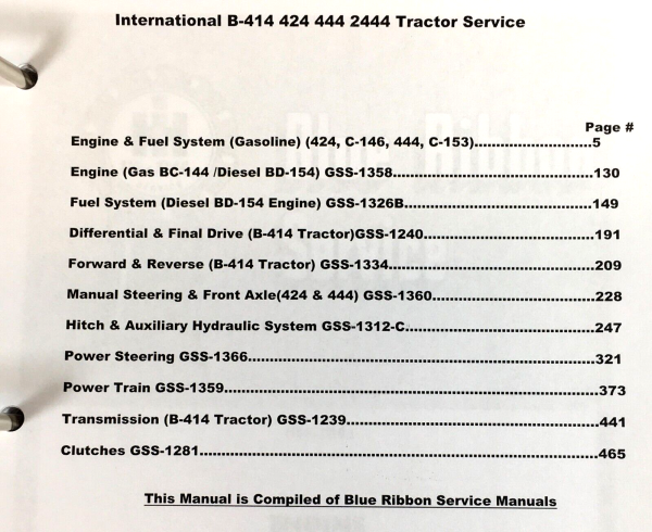 Farmall International 2424 Tractor Service Parts Catalog Manual Set Repair Book - Image 7