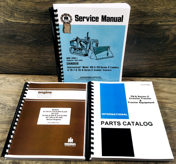 Dresser TD8C TD-8C Crawler Tractor Service Manual Parts Catalog Set Repair Shop
