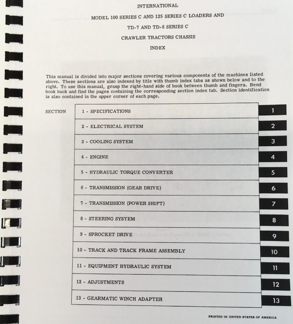 Dresser TD8C TD-8C Crawler Tractor Service Manual Parts Catalog Set Repair Shop - Image 2