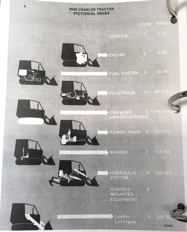 Case 850B Crawler Tractor Parts Manual Catalog Book Assembly Schematic Binder - Image 2