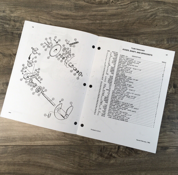 Case TL200 Trencher Parts Manual Catalog Book Assembly Schematic Exploded Views - Image 4