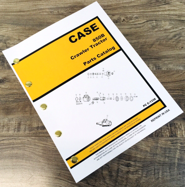 Case 850B Crawler Tractor Parts Manual Catalog Book Assembly Schematic Views