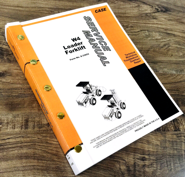 Case W4 Wheel Loader Forklift Service Repair Manual Technical Shop Book Overhaul