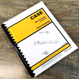 Case Maxi Sneaker Trencher Parts Manual Catalog Exploded Views Assembly Book