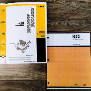 Case TL200 Trencher Service Manual Parts Catalog Repair Shop Set Workshop Book