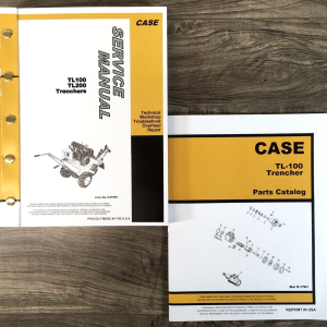 Case TL100 Trencher Service Manual Parts Catalog Repair Shop Set Workshop Book