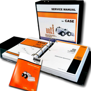 Case W8E Wheel Loader Service Manual Parts Catalog Operators Repair Shop Set