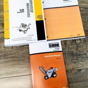 Case TL200 Trencher Service Parts Operators Manual Catalog Repair Shop Set Book